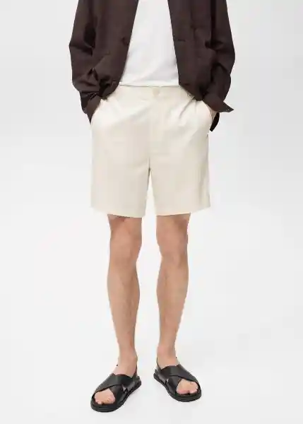 Bermuda Darb Crudo Talla 40 Hombre Mango