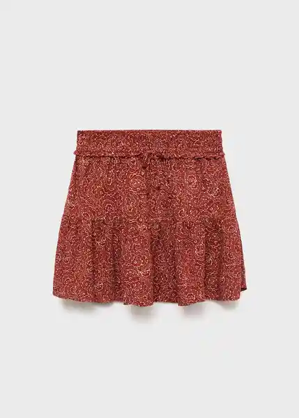 Falda Lolita Terracota Talla 08 Niña Mango