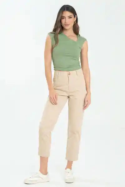 Pantalón Safari 5 Bolsillos Color Beige Medio Talla 10 Ragged