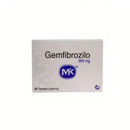 Gemfibrozilo 900 Mg 20 Tabletas Mk