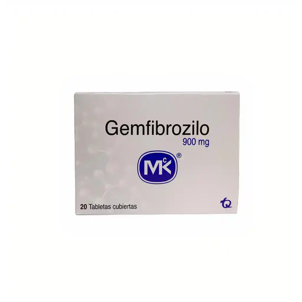 Gemfibrozilo 900 Mg 20 Tabletas Mk