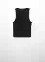 Top Diana Negro Talla S Mujer Mango