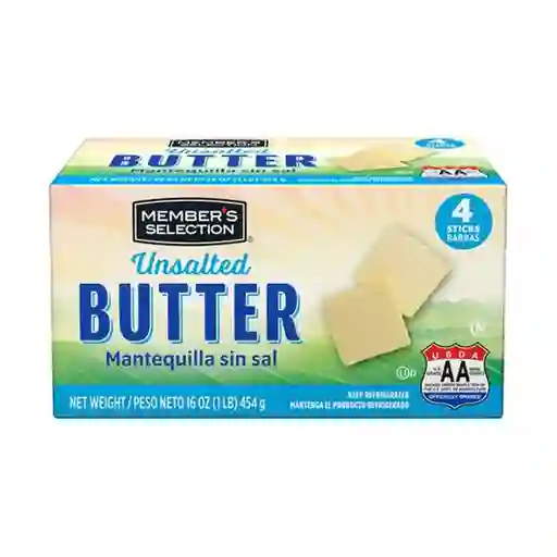 Members Selection Mantequilla Sin Sal  / 1 Lb