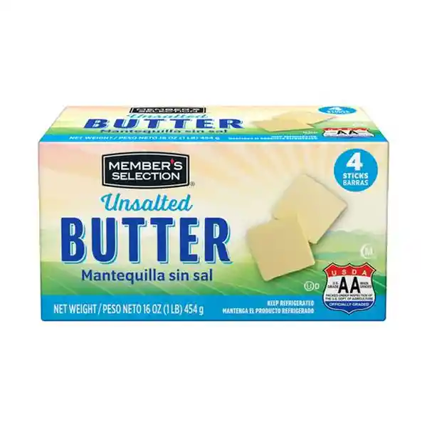 Members Selection Mantequilla Sin Sal  / 1 Lb