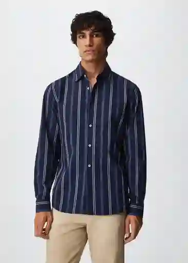 Camisa Gefares Indigo Talla S Hombre Mango