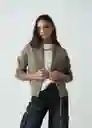 Saco Tejido Mujer Gris Aluminio Claro Talla S 582G083 Naf Naf