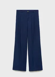 Pantalón Creta Tejano Oscuro Talla 38 Mujer Mango