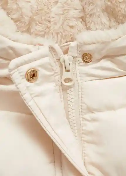 Abrigo Anorak Plumi Crudo Talla 66 Niñas Mango