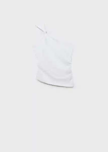Top Bea Blanco Talla L Mujer Mango