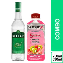 Combo Aguardiente Néctar Sin Azúcar 750 mL + Suerox Fresa Kiwi