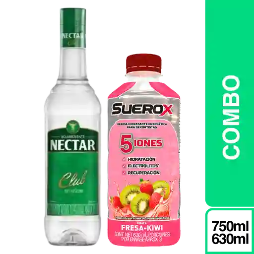 Combo Aguardiente Néctar Sin Azúcar 750 mL + Suerox Fresa Kiwi