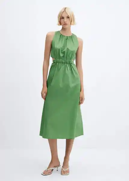 Vestido Irena-H Verde Talla L Mujer Mango