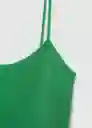 Vestido Ciruela Verde Talla XL Mujer Mango