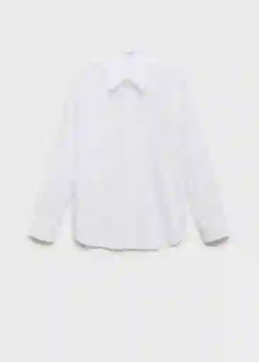 Camisa Regu Off White Talla M Mujer Mango