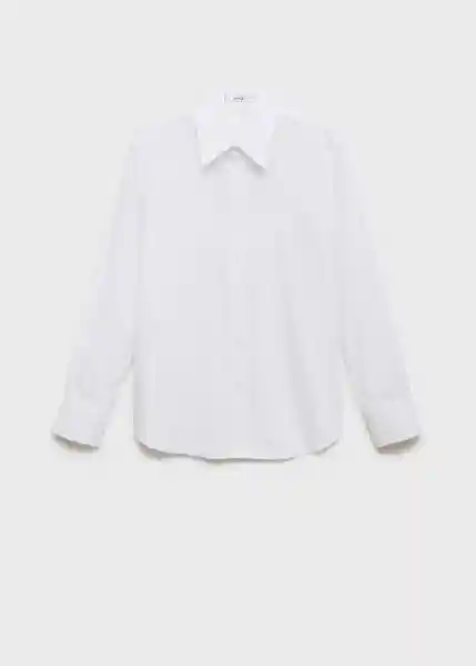 Camisa Regu Off White Talla M Mujer Mango