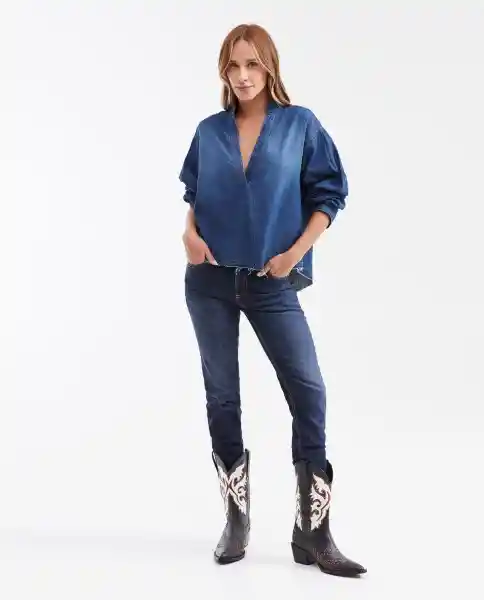 Camisa Cuello Neru Azul Clásico Oscuro Talla M Chevignon