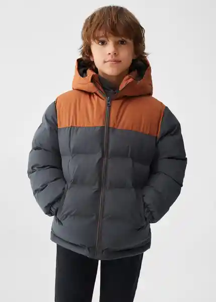 Abrigo Anorak Alaska Antracita Talla 08 Niños Mango