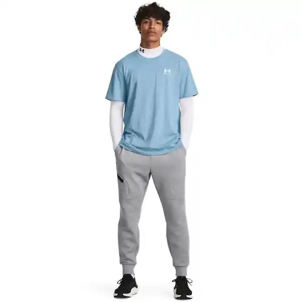 Under Armour Camiseta M Logo Emb Heavyweight Hombre Azul T-L