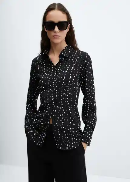 Camisa Basic Misterio Talla L Mujer Mango