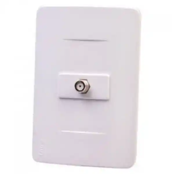 Ciles Toma Coaxial tv Blanco Ultra Básica