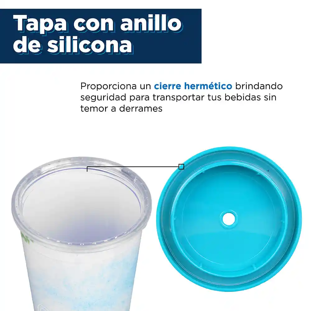 Miniso Botella de Plastico Con Pitillo Color Explosion