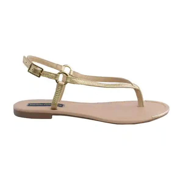 Sandalias Trespuntada Lym Dorado Talla 39