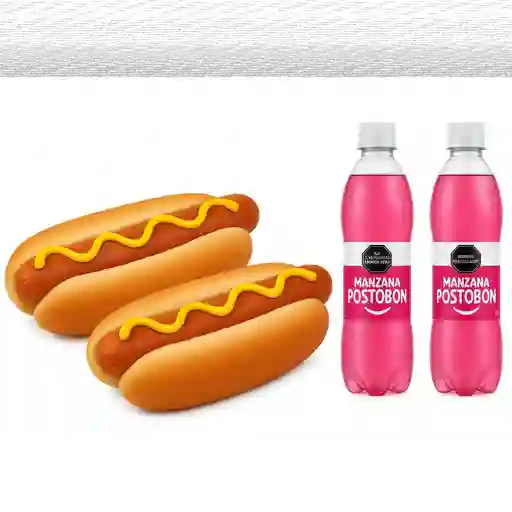 2 Perros Pequeños + 2 Gaseosas
