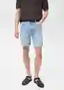 Bermuda Rock Tejano Medio Talla 42 Hombre Mango