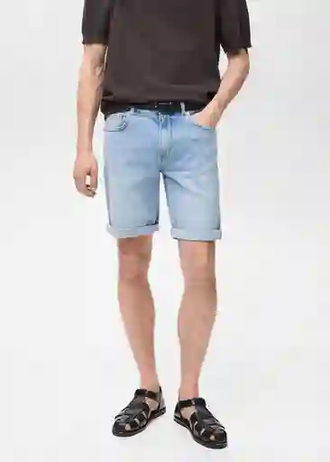 Bermuda Rock Tejano Medio Talla 42 Hombre Mango