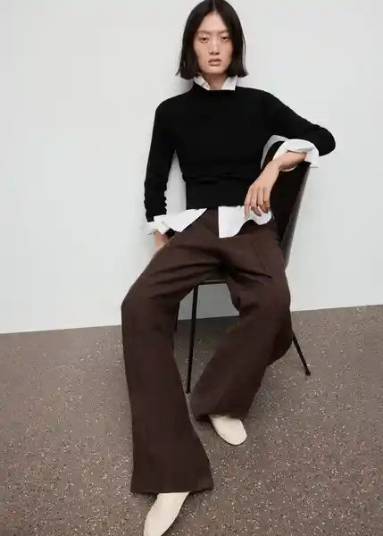 Saco Jersey Hielo Negro Talla M Mujer Mango