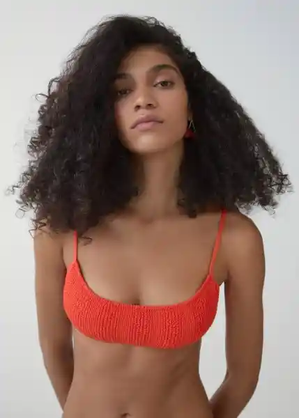 Top Bikini Sifnos Coral Talla S Mujer Mango