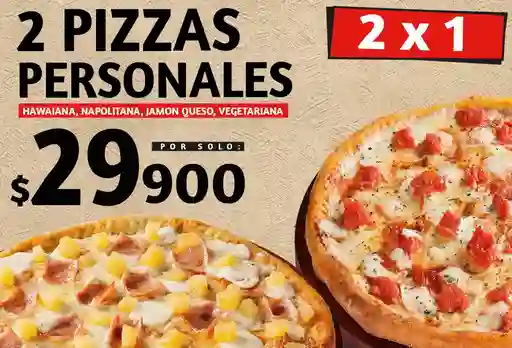 2 Pizzas Personales Ingrediente a Elección