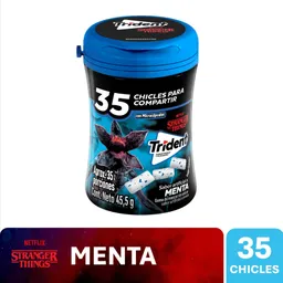 Chicle Trident Botella Sin Azúcar Sabor Menta 35 Und