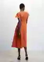 Vestido Mogambo-H Naranja Talla L Mujer Mango