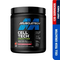 Muscletech Creactor Creatina Hcl 120 Servicios Fruit Punch