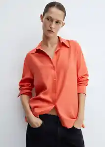 Camisa Lima Coral Talla M Mujer Mango