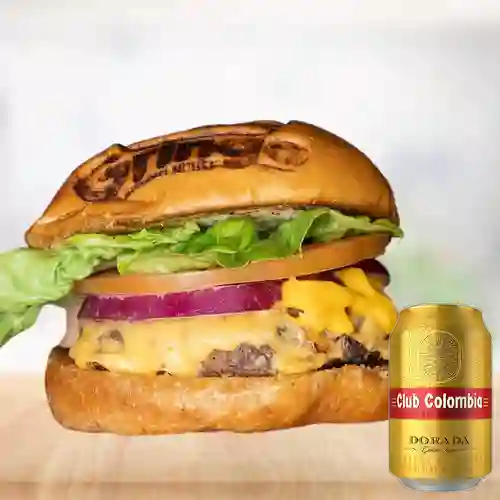 Combo Gringo Burger + Club Colombia Dorada 355 ml