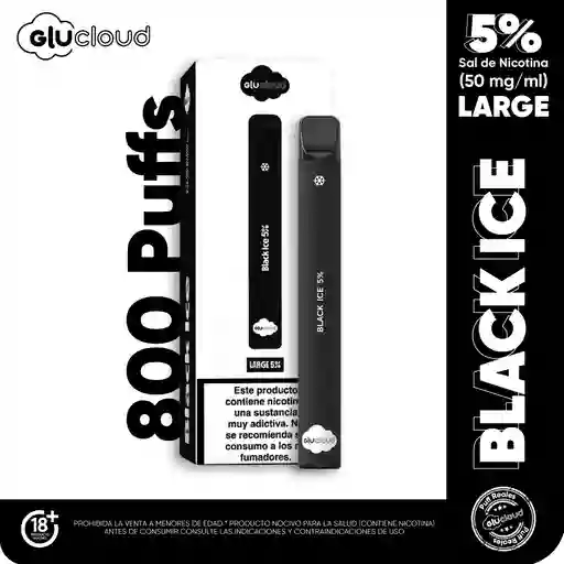 Glu Cloud Vaporizador Black Ice Large 800 Puff