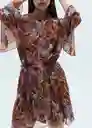 Vestido Sonja Marron Talla M Mujer Mango