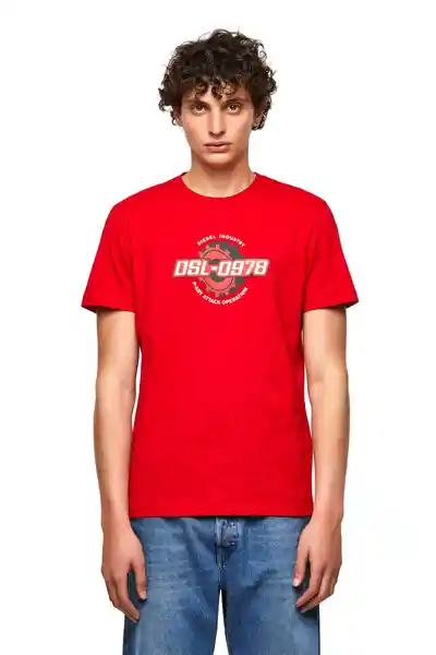 Diesel Camiseta T-Diegos-K21 Rojo Talla L