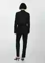 Pantalón Boreal Negro Talla 38 Mujer Mango