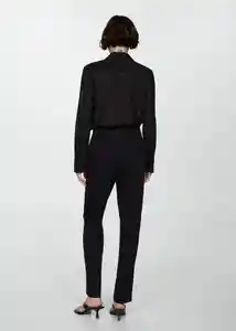 Pantalón Boreal Negro Talla 38 Mujer Mango