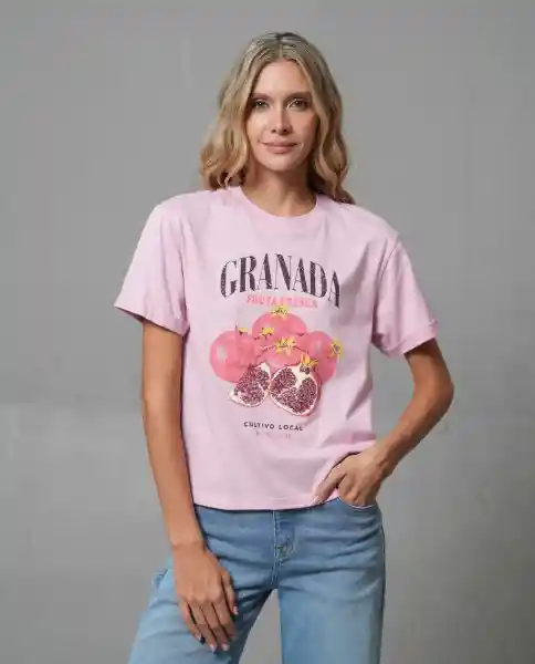Camiseta Mujer Rosa Talla L 203G020_ROS142307 Rifle