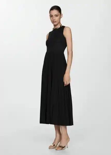 Vestido Caldera-A Negro Talla XL Mujer Mango