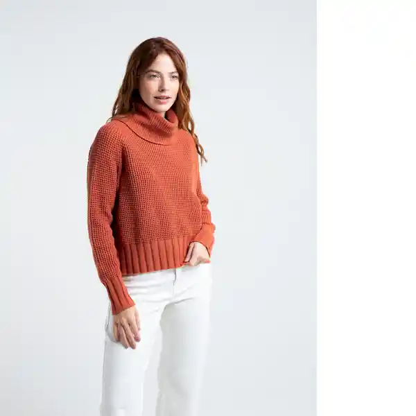  Saco Tejido Capri Mujer Naranja Tabasco Medio Talla L Naf-Naf 