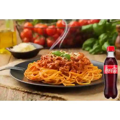 Combo Spaghetti Boloñesa +Cocacola Orig 400ml