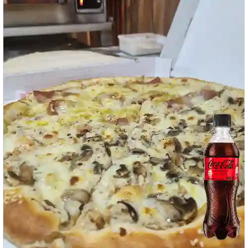 Combo Pizza Pollo&Champiñones +Cocacola S/az 400ml