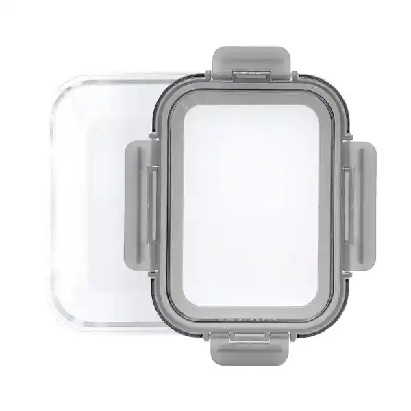 Just Cook Recipiente Vidrio Rectangular Tapa Silicona Expandible