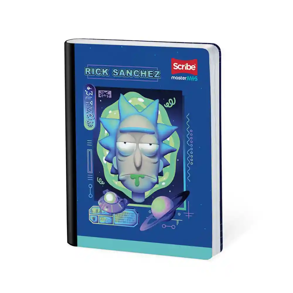 Cuaderno Rick&Mort Master Mas Cuadriculado 100 Hojas Cosido Scribe