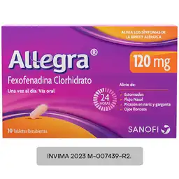 Allegra Tabletas (120 mg)